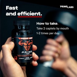 Potenciador de testosterona natural para hombres Prime Labs Prime Test Rendimiento y fuerza, 60 cápsulas