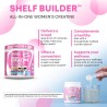 Creatina para mujer con BCAA, colágeno, biotina, ácido hialurónico, vitaminas y minerales. Rendimiento, belleza y digestión.