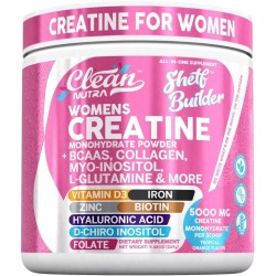Creatina para mujer con BCAA, colágeno, biotina, ácido hialurónico, vitaminas y minerales. Rendimiento, belleza y digestión.