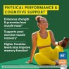 Creatina micronizada sin sabor, antes o después del entrenamiento. Soporte físico y mental. Certificada por NSF.