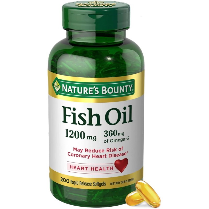 Nature's Bounty Aceite de pescado | Pildoras de liberacion rapida con Omega 3 Nature's Bounty Aceite de pescado | Pildoras de liberacion rapida con Omega 3