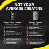 Ascent Creatina Creapure: sin sabor, limpia y pura. 100 porciones de 0.18 oz para fuerza y rendimiento muscular.