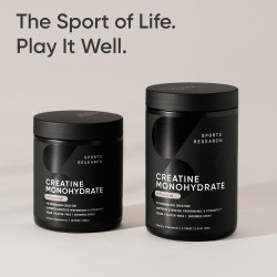 Sports Research Monohidrato de creatina | Mejora el rendimiento y recuperacion de entrenamiento.