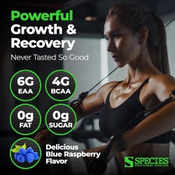 Species Amino Evolved: EAA y BCAA fermentados para recuperación y resistencia. Pre y post entrenamiento.