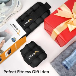 APEXUP 10lbs/Pair Adjustable Ankle Weights for Women and Men, Modularized Leg Weight Straps for Yoga, Walking, Running,