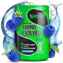Species Amino Evolved: EAA y BCAA fermentados para recuperación y resistencia. Pre y post entrenamiento.