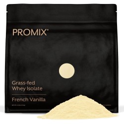 Promix Proteína de suero natural, alimentado con pasto. Sabor vainilla. Ideal para batidos, post-entreno y repostería.