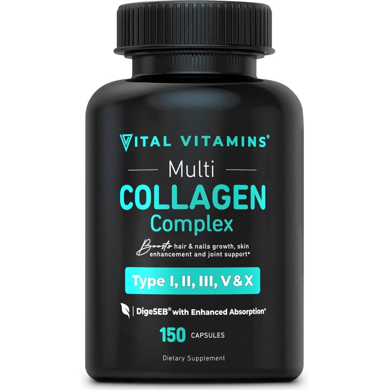 Vital Vitamins - Píldoras de colágeno múltiple | Antienvejecimiento y alimentado con pasturas Vital Vitamins - Píldoras de colágeno múltiple | Antienvejecimiento y alimentado con pasturas