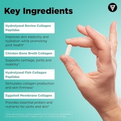 Vital Vitamins - Píldoras de colágeno múltiple | Antienvejecimiento y alimentado con pasturas