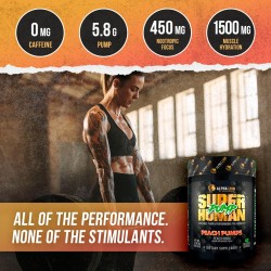 ALPHA LION Polvo para antes del entrenamiento, suplemento nootrópico sin cafeína