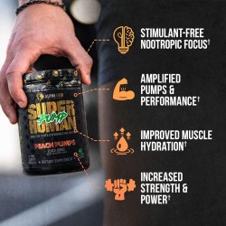 ALPHA LION Polvo para antes del entrenamiento, suplemento nootrópico sin cafeína