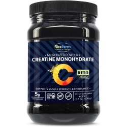 Biochem Fuerza muscular y apoyo de resistencia Monohidrato de creatina micronizada en polvo Fórmula limpia y vegana 100 porcione