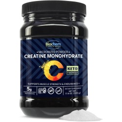 Biochem Fuerza muscular y apoyo de resistencia Monohidrato de creatina micronizada en polvo Fórmula limpia y vegana 100 porcione