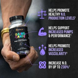 ALPHA LION Gains Candy | Suplemento para bomba muscular y flujo sanguineo