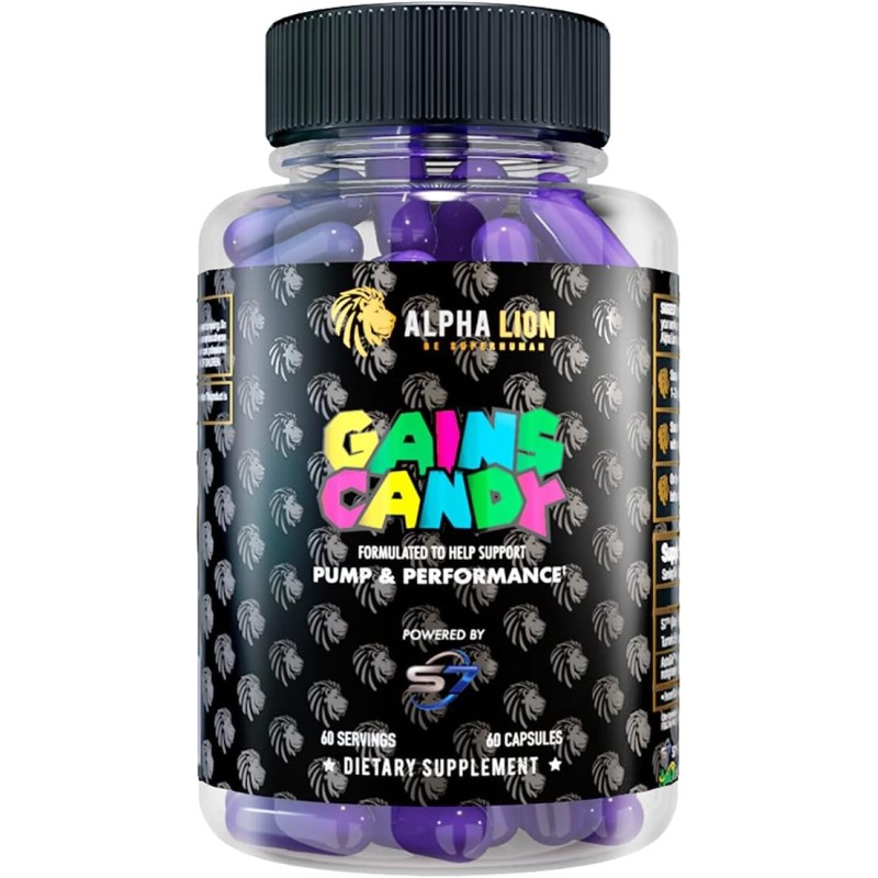 ALPHA LION Gains Candy | Suplemento para bomba muscular y flujo sanguineo ALPHA LION Gains Candy | Suplemento para bomba muscular y flujo sanguineo