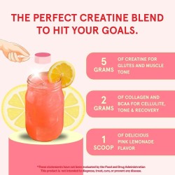 Peach Perfect Creatina para mujeres aumento de glúteos, constructor muscular, impulso de energía
