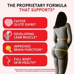 Peach Perfect Creatina para mujeres aumento de glúteos, constructor muscular, impulso de energía