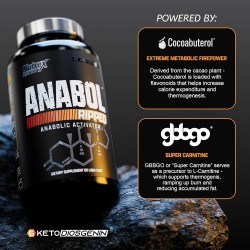 Nutrex Research Anabol Ripped – Constructor muscular anabólico para hombres, suplemento 2 en 1 para construir músculo y definir