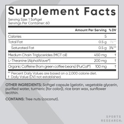 Sports Research Suplemento | Con cafeina y aceite