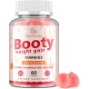 Booty Gummies para Mujeres con CurvaBoost y Creatina | Veganas, sin azúcar, sabor durazno, 60 gomitas para glúteos y curvas