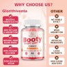 Booty Gummies para Mujeres con CurvaBoost y Creatina | Veganas, sin azúcar, sabor durazno, 60 gomitas para glúteos y curvas