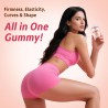 Booty Gummies para Mujeres con CurvaBoost y Creatina | Veganas, sin azúcar, sabor durazno, 60 gomitas para glúteos y curvas