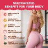 Booty Gummies para Mujeres con CurvaBoost y Creatina | Veganas, sin azúcar, sabor durazno, 60 gomitas para glúteos y curvas