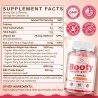 Booty Gummies para Mujeres con CurvaBoost y Creatina | Veganas, sin azúcar, sabor durazno, 60 gomitas para glúteos y curvas