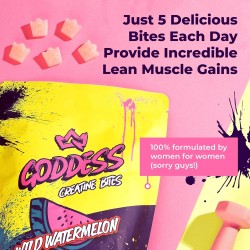Primal Queen Goddess - Gomitas de creatina, creatina masticable baja en azúcar para mujeres