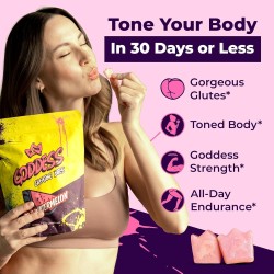 Primal Queen Goddess - Gomitas de creatina, creatina masticable baja en azúcar para mujeres