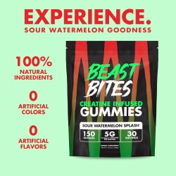 BEAST BITES - Gomitas de creatina - 0.18 oz de monohidrato de creatina por porción