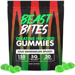 BEAST BITES - Gomitas de creatina - 0.18 oz de monohidrato de creatina por porción