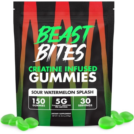 BEAST BITES - Gomitas de creatina - 0.18 oz de monohidrato de creatina por porción