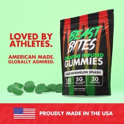 BEAST BITES - Gomitas de creatina - 0.18 oz de monohidrato de creatina por porción