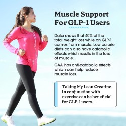 Creatina para mujeres Fit & Lean complejo En polvo con GAA, rendimiento muscular, retención de agua reducida