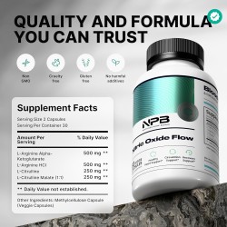 Nature's Pure Blend Suplementos de óxido nítrico |Apoyo cardíaco y refuerzo de circulación