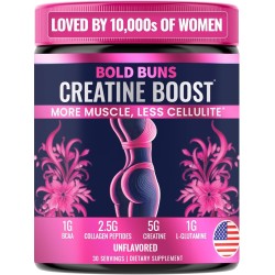 Creatina para mujer – Suplemento de construcción de glúteos con colágeno y BCAA