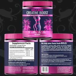 Creatina para mujer – Suplemento de construcción de glúteos con colágeno y BCAA