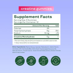 gomitas de creatina sin azúcar para entrenamiento, fuerza, salud cognitiva y apoyo muscular magro, sin gluten y sin OMG, Berry B