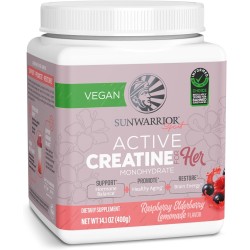 Sunwarrior Creatina para mujeres monohidrato polvo micronizado pre entrenamiento suplemento de recuperación apoyo muscular