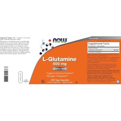 Now L-Glutamina | Veganas y sin OMG