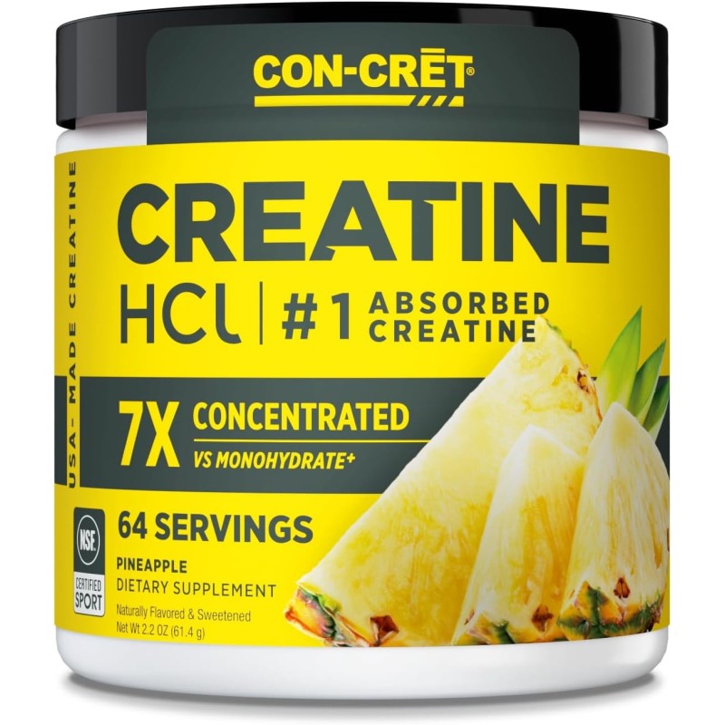 CON-CRET Creatina HCl en polvo | Apoyo de energía muscular, cognitiva y celular CON-CRET Creatina HCl en polvo | Apoyo de energía muscular, cognitiva y celular