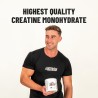 Polvo de monohidrato de creatina micronizada, polvo de creatina sin sabor para crecimiento muscular, mayor fuerza