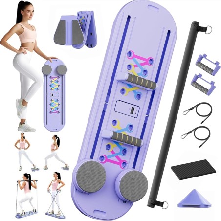 Juego de pilates reformador, 7 en 1 para entrenamiento en casa