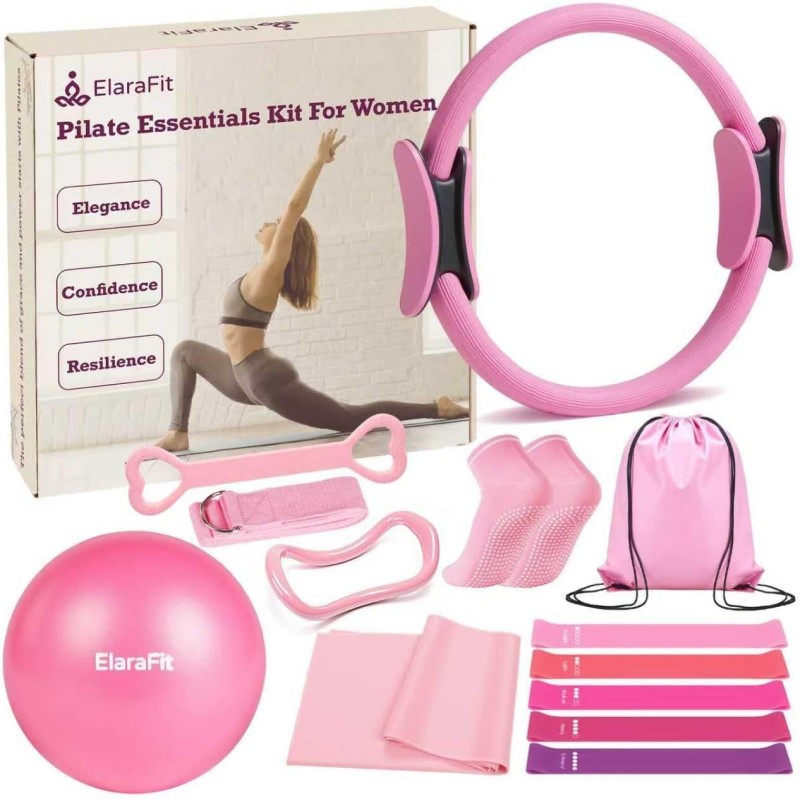 Set pilates de Inicio con Elementos Esenciales de Fitness y Tonificación Compactos, Accesorios Set pilates de Inicio con Elementos Esenciales de Fitness y Tonificación Compactos, Accesorios