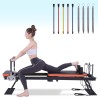 Reformador de pilates, máquina y equipo de pilates plegable Dpiolrcag para uso doméstico y entrenamiento de gimnasio