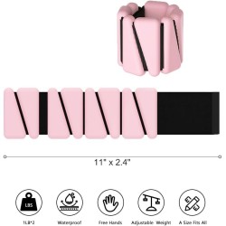 Juego de 2 pesas de silicona ajustables para muñeca y tobillo para mujeres y hombres