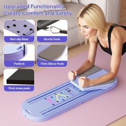 Tabla de pilates plegable con pantalla digital, reformador de pilates portátil 6 en 1 para el hogar y el gimnasio