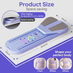 Tabla de pilates plegable con pantalla digital, reformador de pilates portátil 6 en 1 para el hogar y el gimnasio