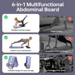 Tabla de pilates plegable con pantalla digital, reformador de pilates portátil 6 en 1 para el hogar y el gimnasio